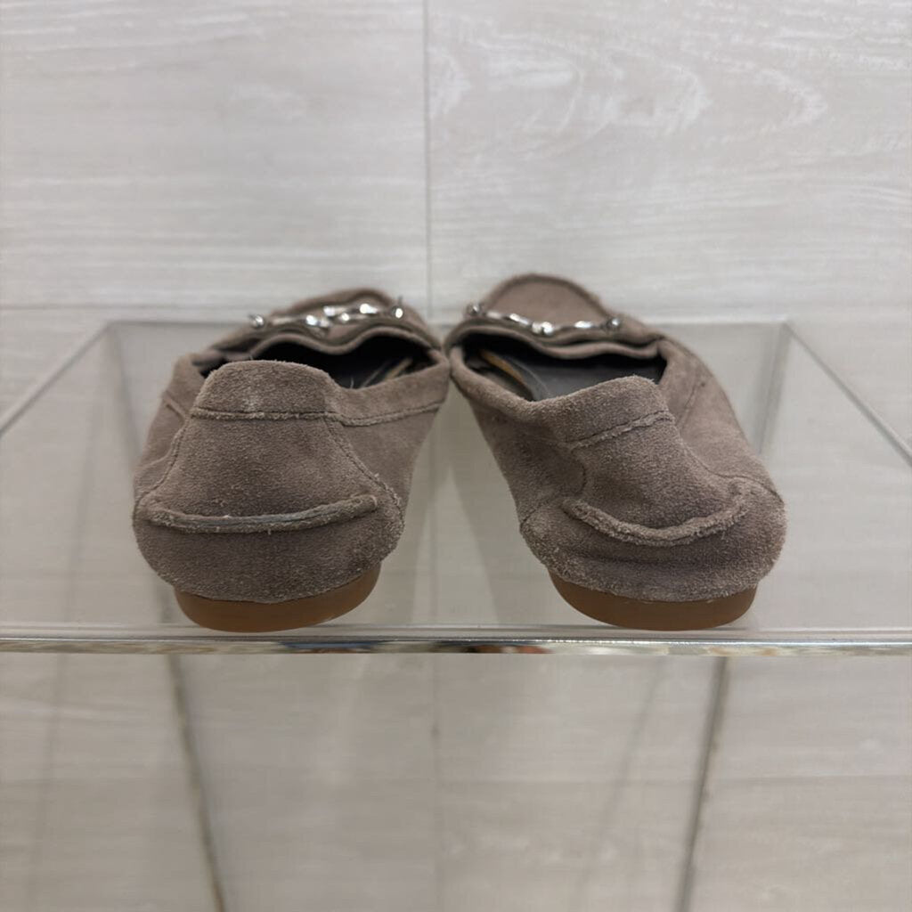 Coach Grey Suede Fortunata Driving Loafers 8