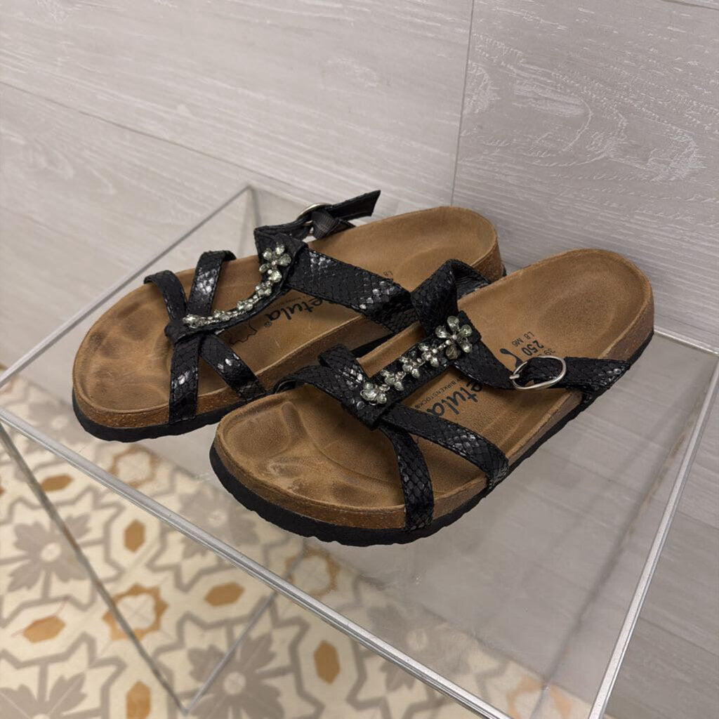 Betula Birkenstock Black Tango Slide Sandals 39