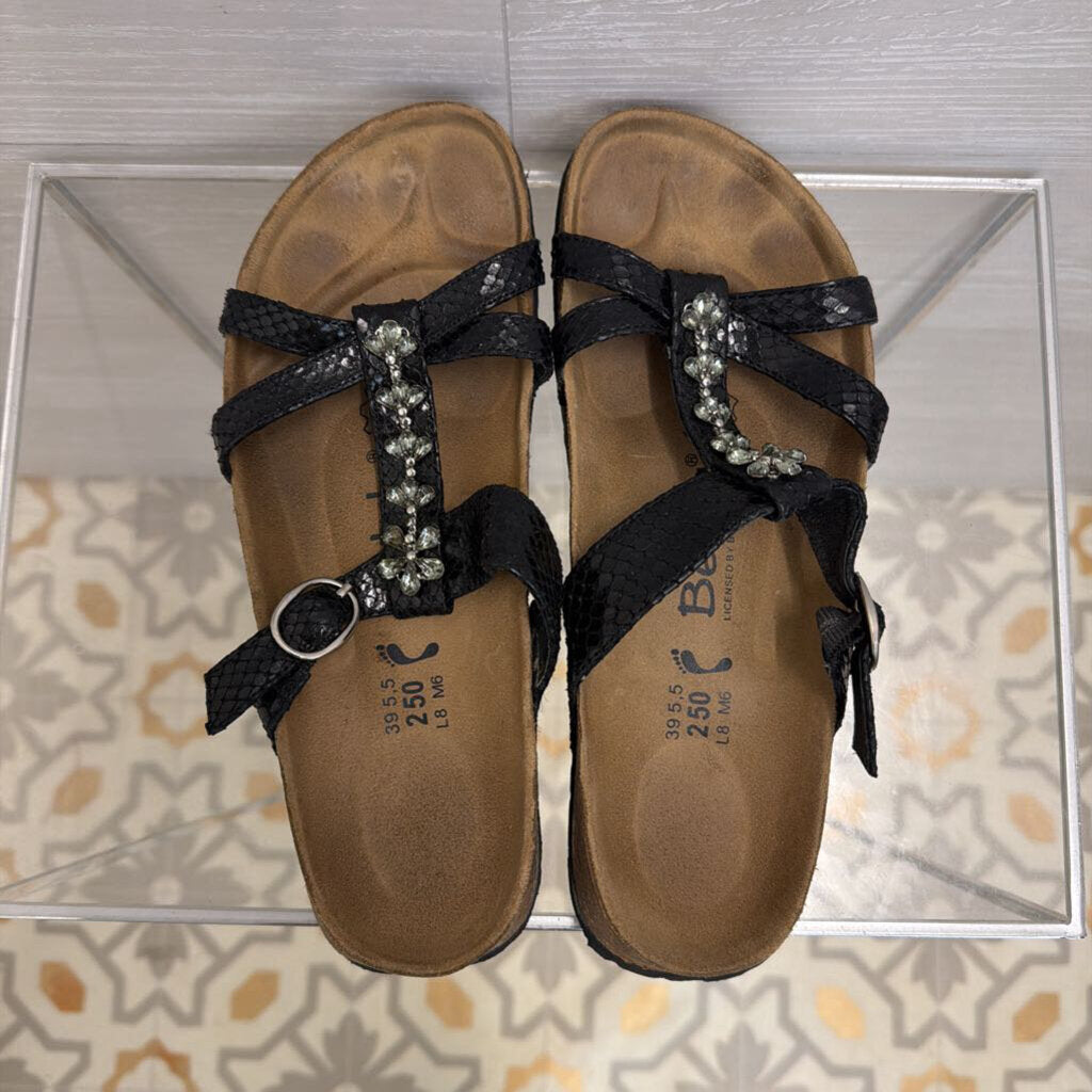 Betula Birkenstock Black Tango Slide Sandals 39
