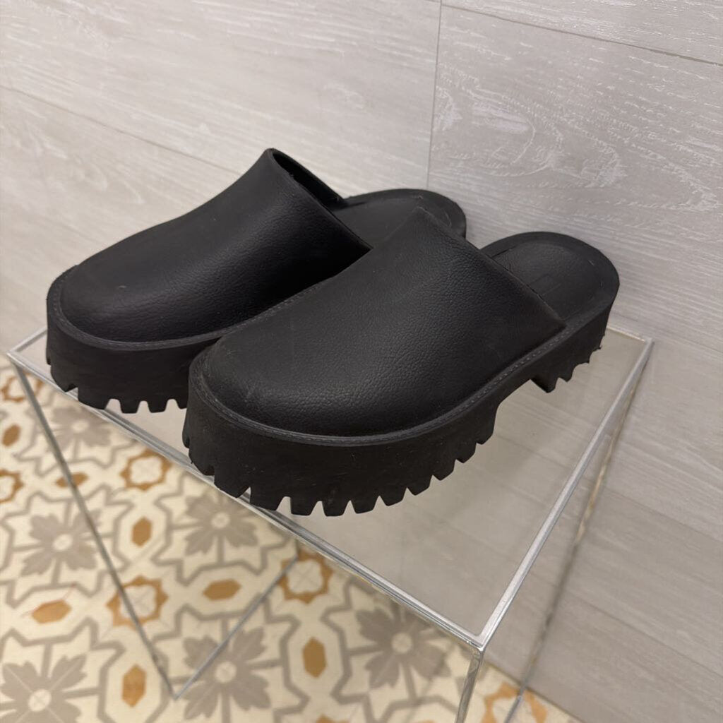 Jeffrey Campbell Black Bae Platform Mules 9