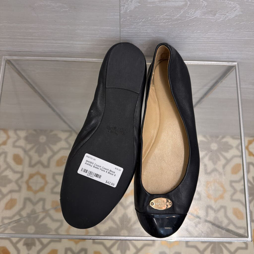 Coach Black Ashley Ballet Flats 6