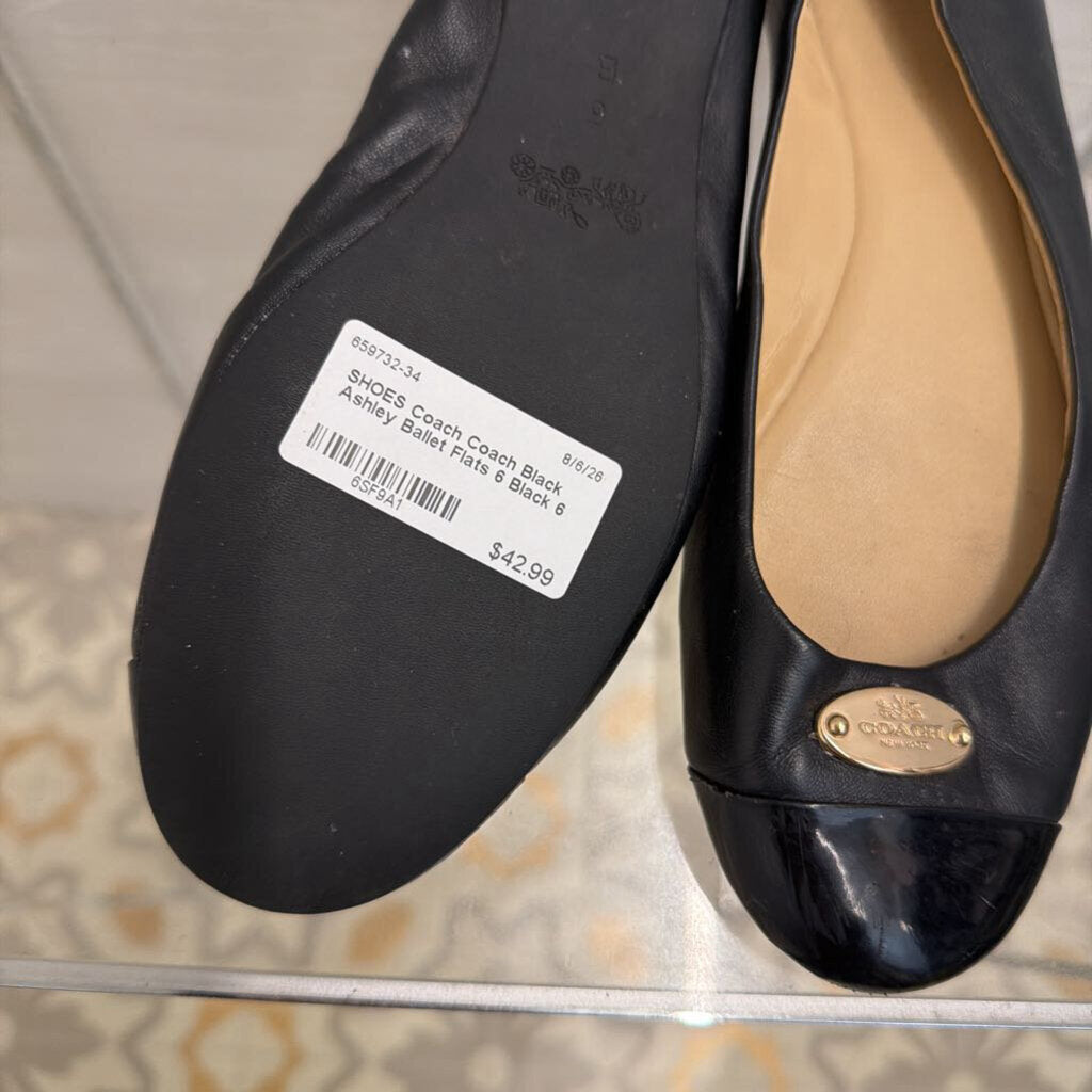 Coach Black Ashley Ballet Flats 6
