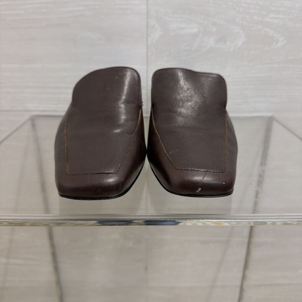 Staud Brown Leather Lee Loafer Mules 37.5