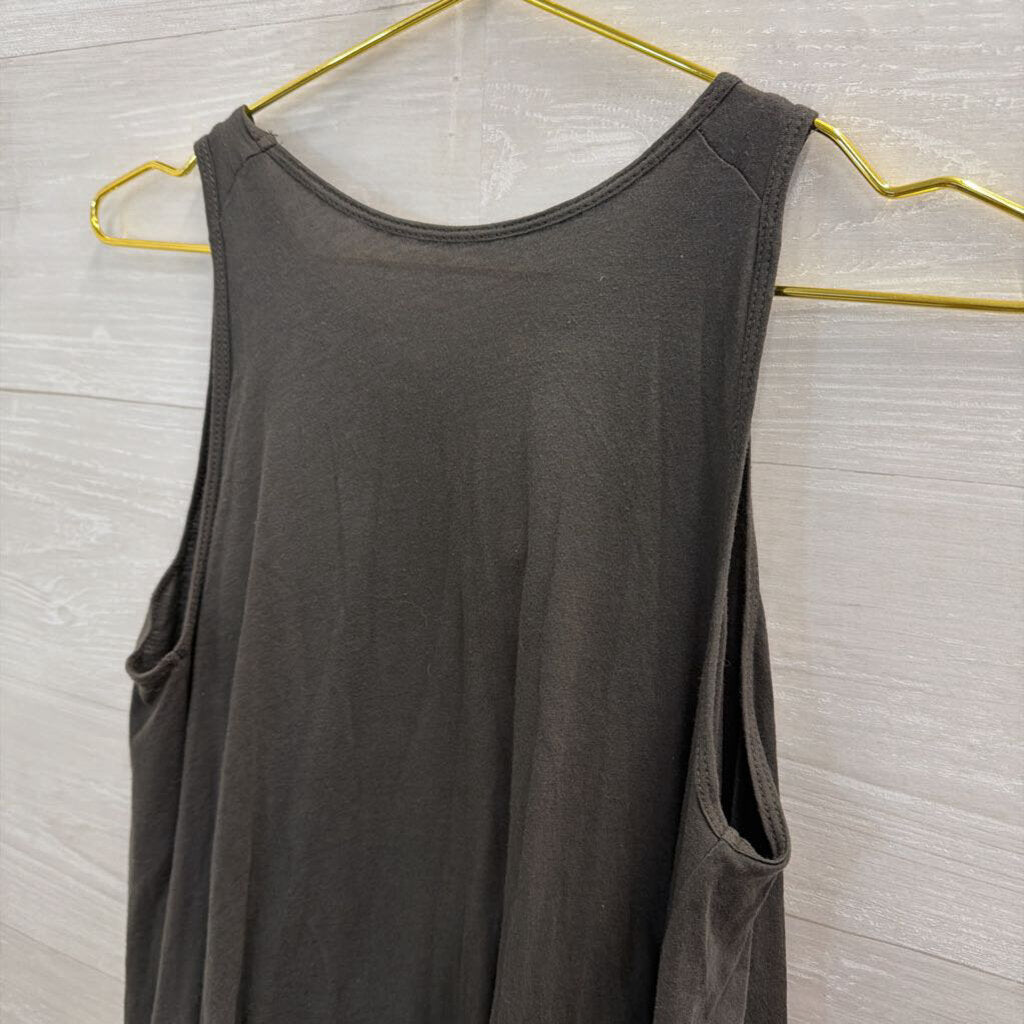Comune Grey Tie Back Tank Top Extra Small