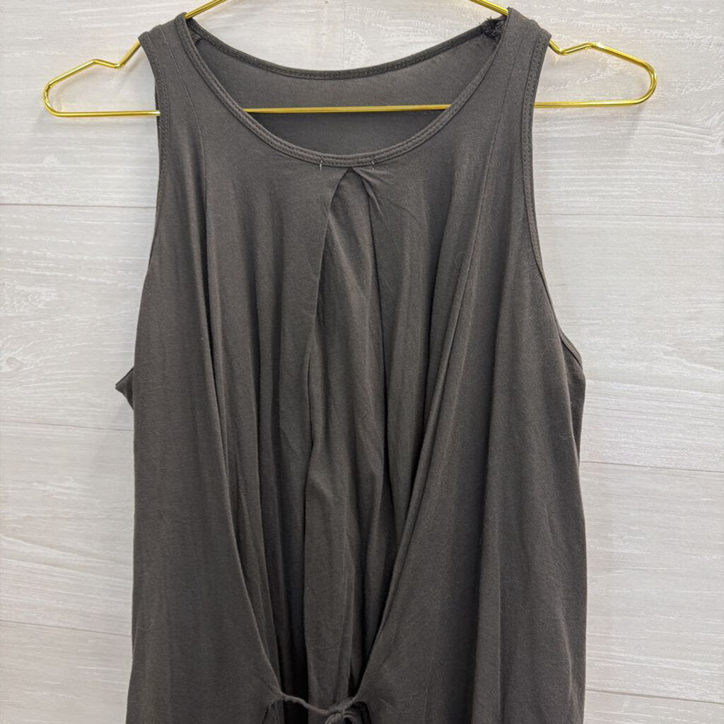 Comune Grey Tie Back Tank Top Extra Small
