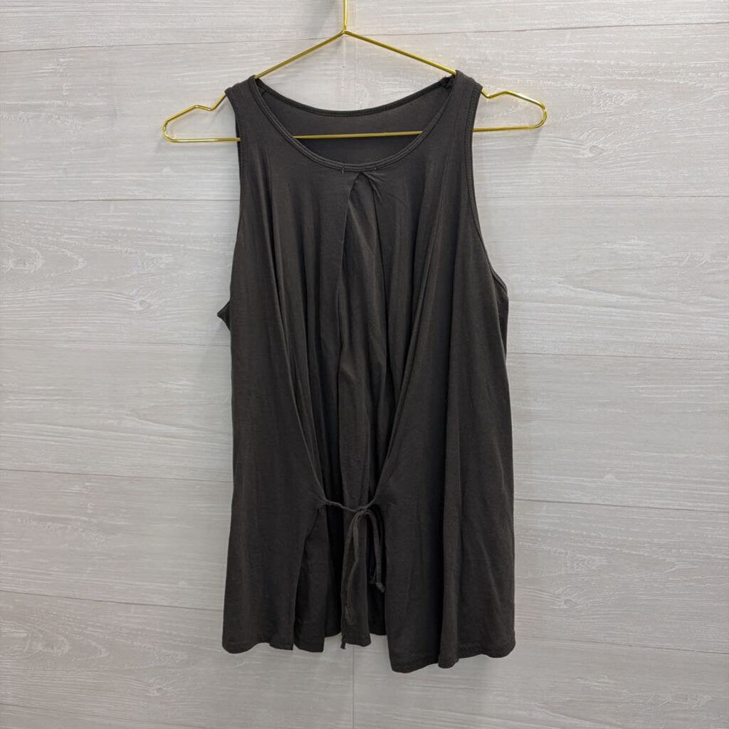 Comune Grey Tie Back Tank Top Extra Small
