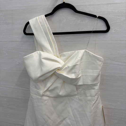 American Threads White One Shoulder Dress Extra Large