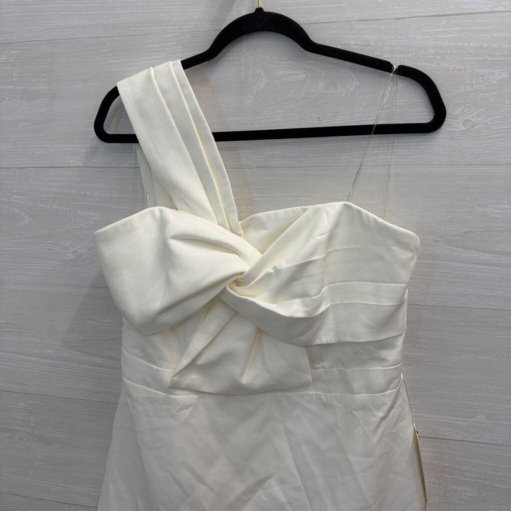 American Threads White One Shoulder Dress Extra Large