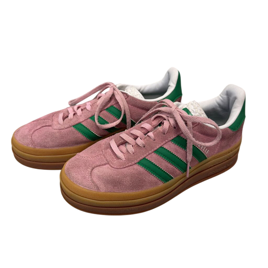 Adidas Pink/ Green Suede Gazelle Bold Sneakers 7