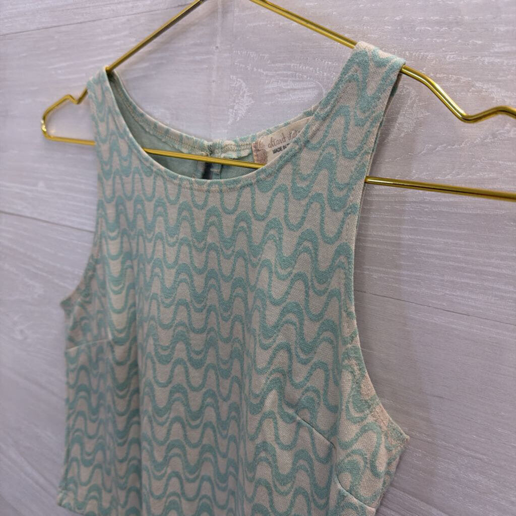 Altar'd State Blue Print Cropped Tank Top Extra Small