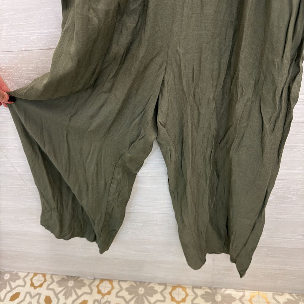 Altar'd State Green Ruffle Detail Jumpsuit Small
