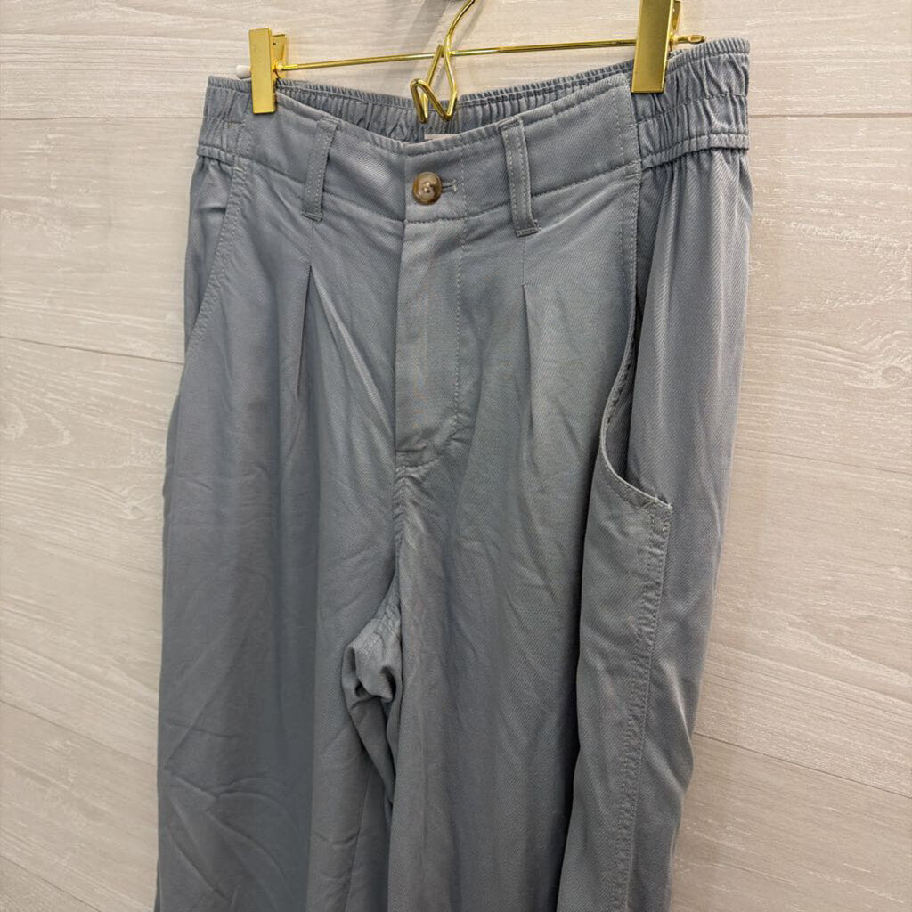 Madewell Blue Wide Leg Trouser Pants 6 Petite