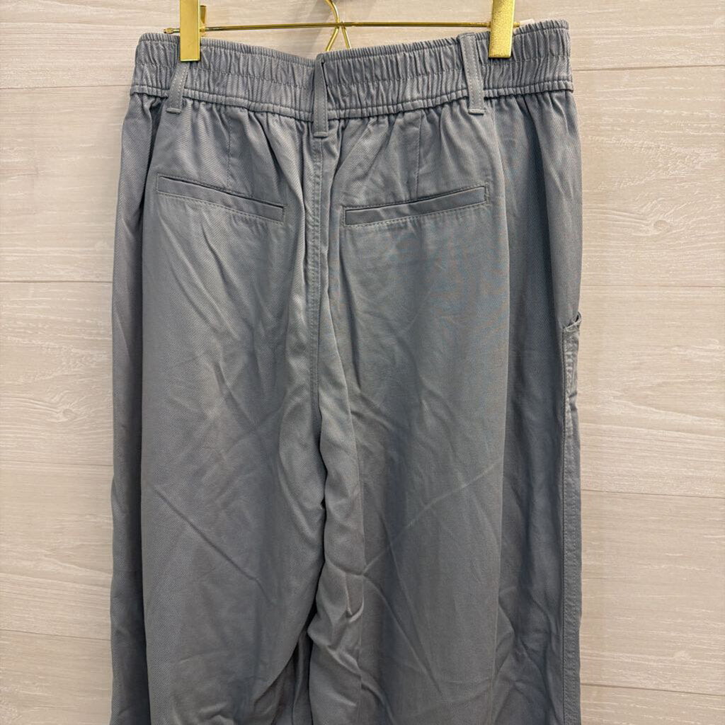 Madewell Blue Wide Leg Trouser Pants 6 Petite