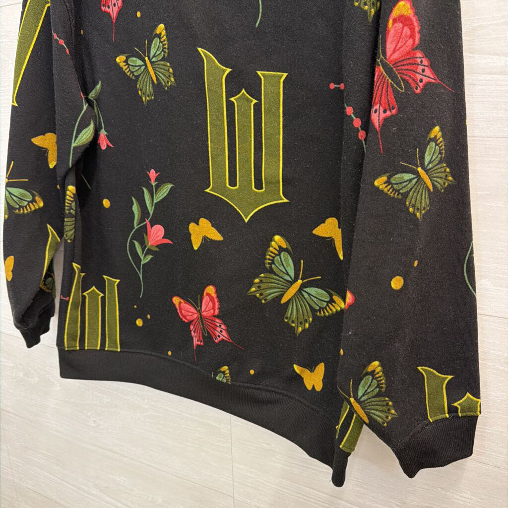Wicked Black/ Multi Print Crewneck Sweatshirt Medium