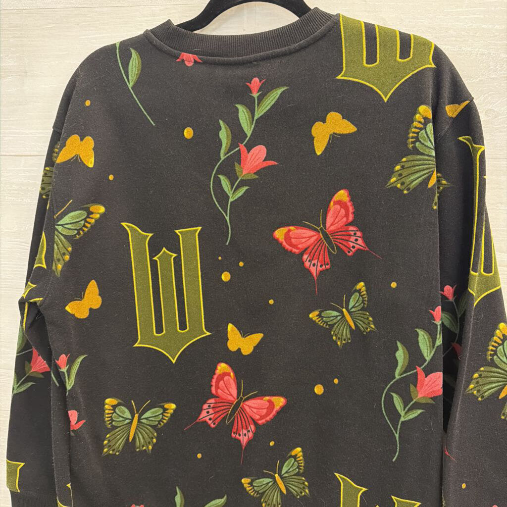 Wicked Black/ Multi Print Crewneck Sweatshirt Medium
