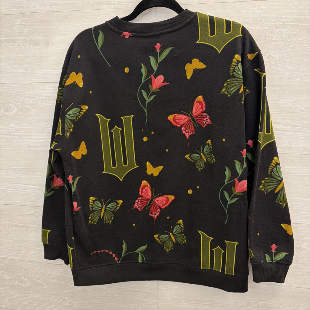 Wicked Black/ Multi Print Crewneck Sweatshirt Medium