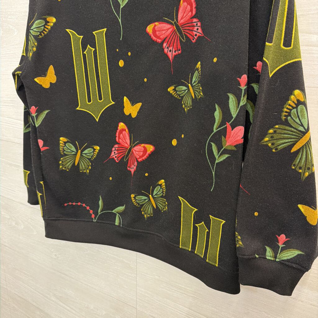 Wicked Black/ Multi Print Crewneck Sweatshirt Medium