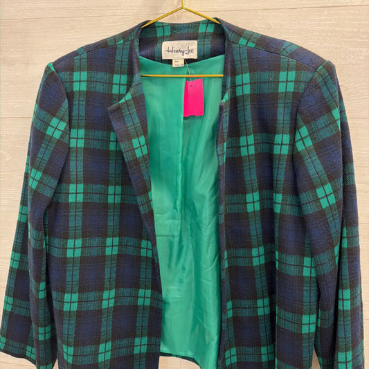 Vintage Henry Lee Navy/ Green Plaid Jacket 16