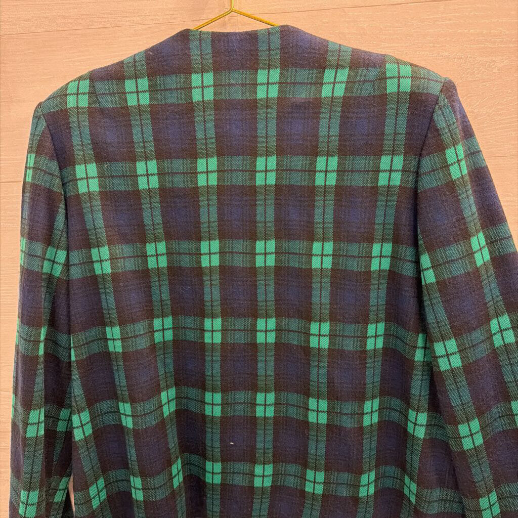 Vintage Henry Lee Navy/ Green Plaid Jacket 16
