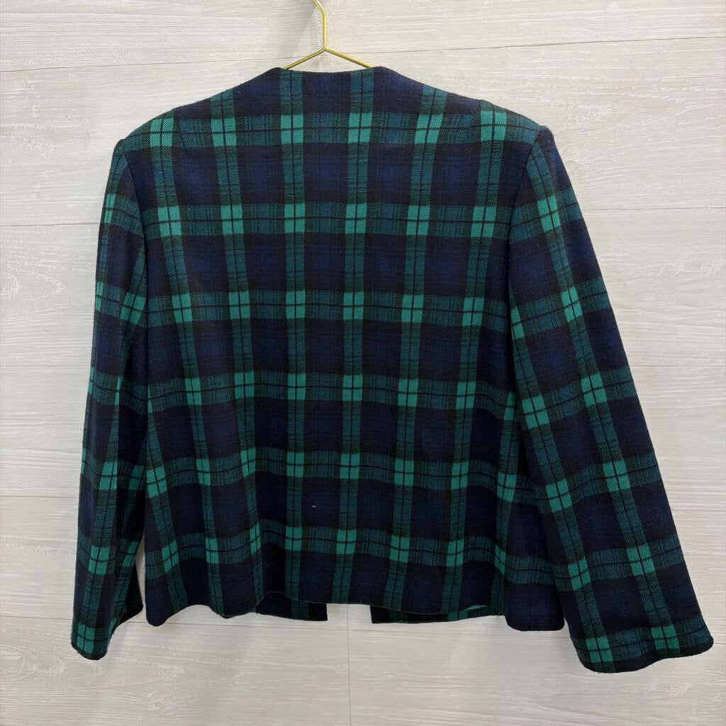 Vintage Henry Lee Navy/ Green Plaid Jacket 16