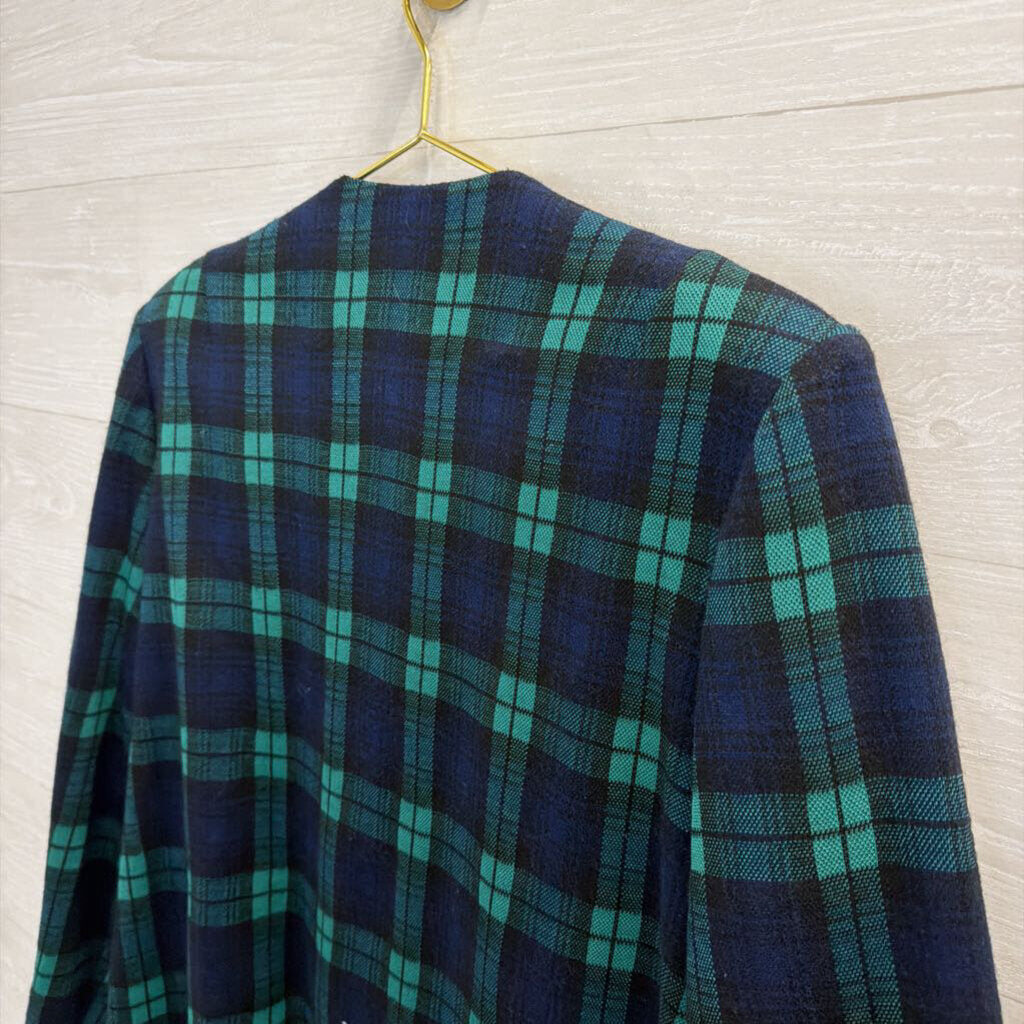 Vintage Henry Lee Navy/ Green Plaid Jacket 16
