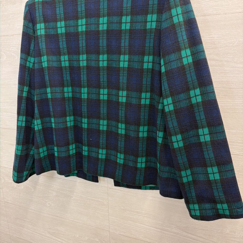 Vintage Henry Lee Navy/ Green Plaid Jacket 16