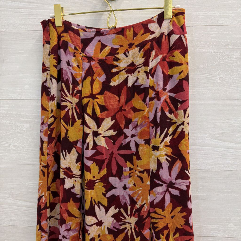 Sigrid Olsen Purple/ Multi Print Midi Skirt 12
