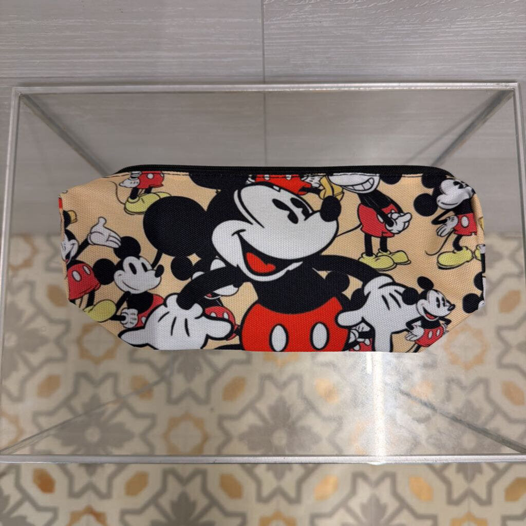 Beige/ Multi Mickey Mouse Small Pouch