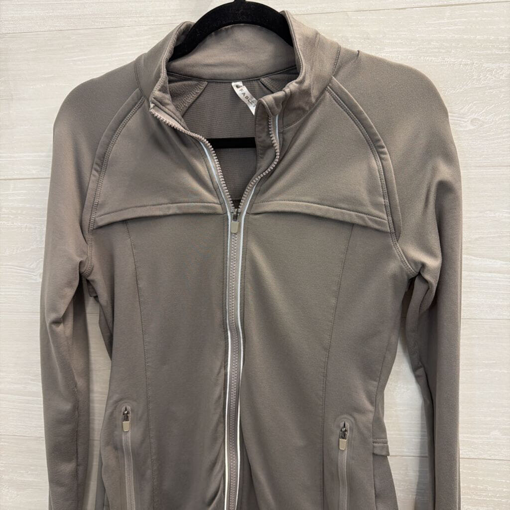 Fabletics Grey Zip Up Jacket Small