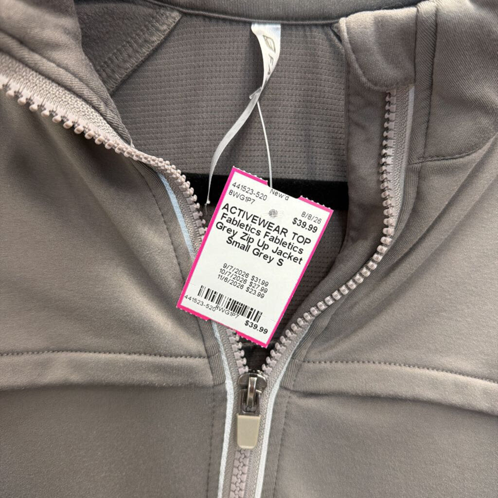 Fabletics Grey Zip Up Jacket Small
