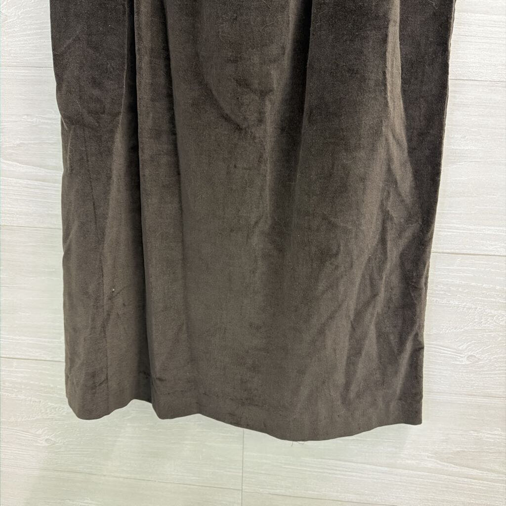 Vintage Concepts In Sportswear Brown Velvet Midi Skirt Small