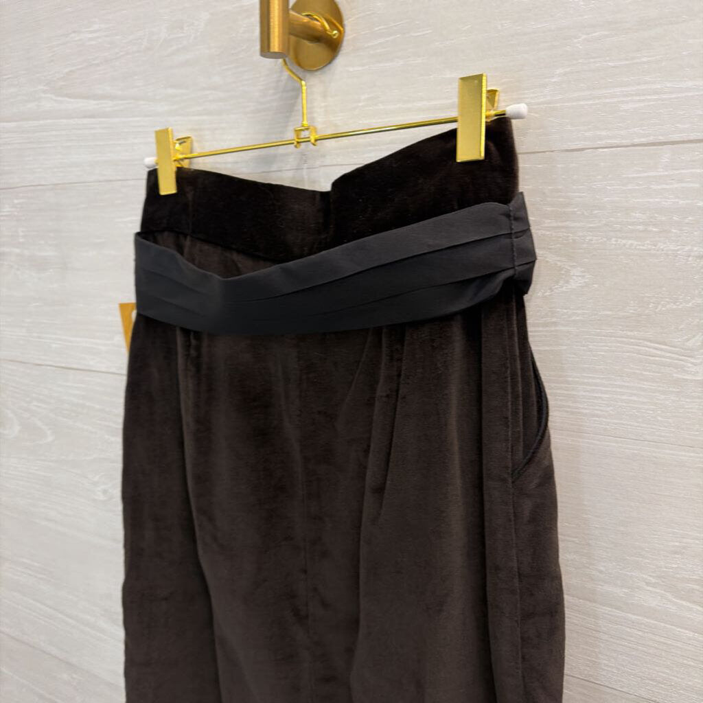 Vintage Concepts In Sportswear Brown Velvet Midi Skirt Small
