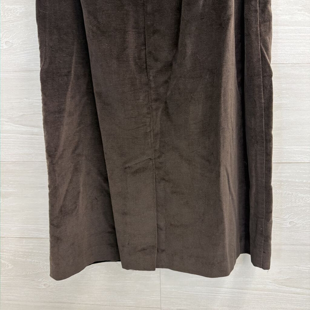 Vintage Concepts In Sportswear Brown Velvet Midi Skirt Small