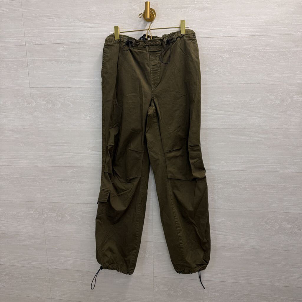 Fashion Nova Green Cinch Waist Wide Leg Pants Small
