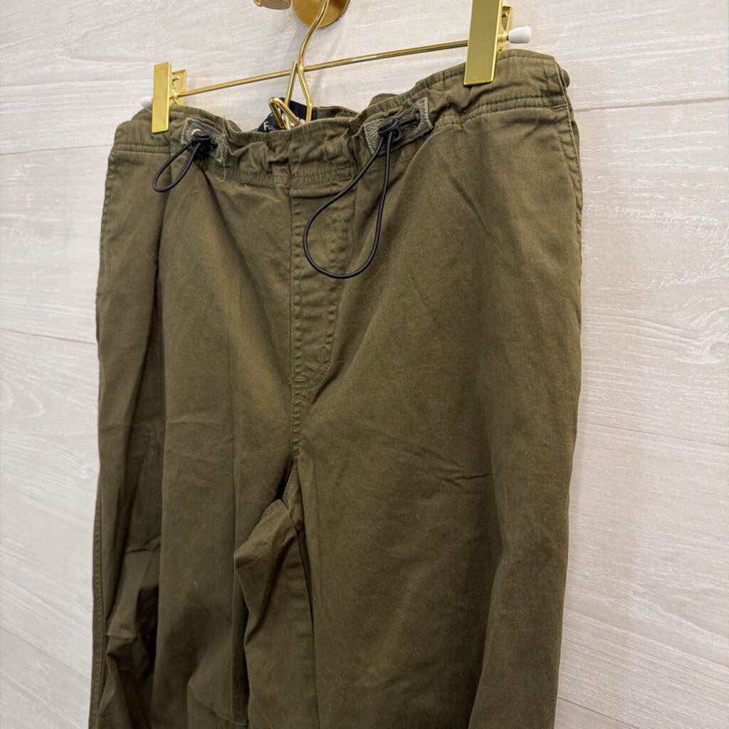 Fashion Nova Green Cinch Waist Wide Leg Pants Small
