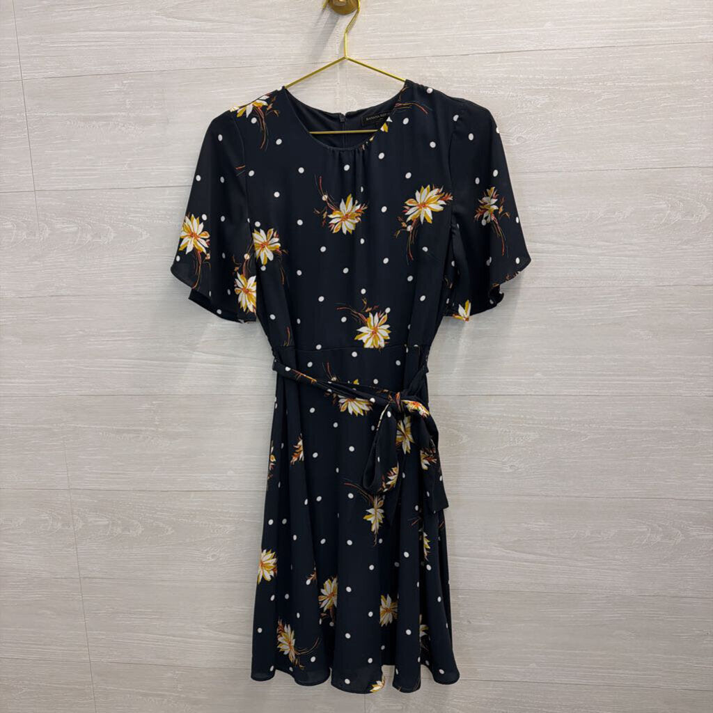 Banana Republic Navy/ Multi Print Short SLeeve Dress 6