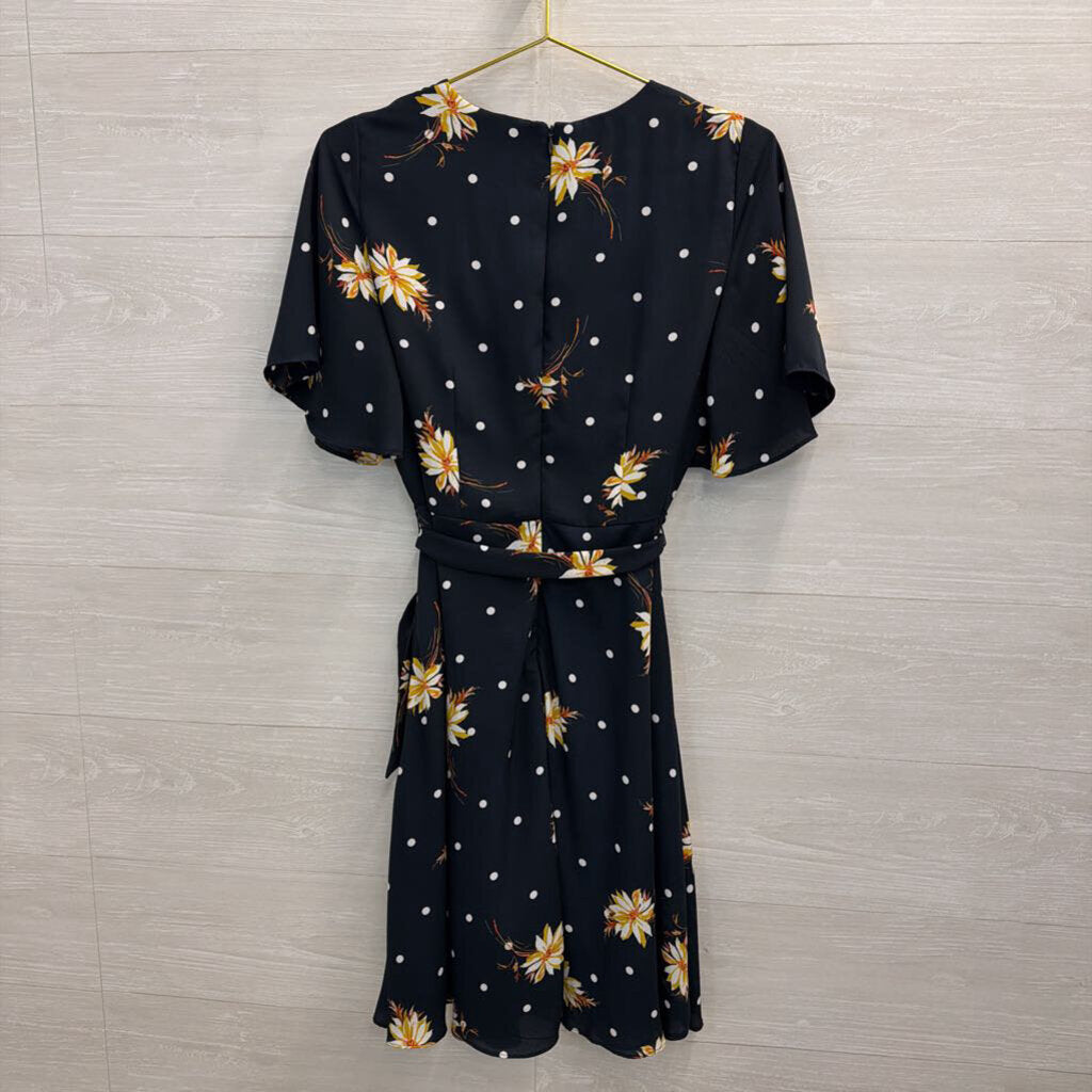 Banana Republic Navy/ Multi Print Short SLeeve Dress 6