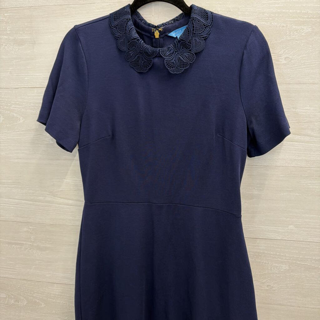 Draper James Navy Short Sleeve Dress Medium