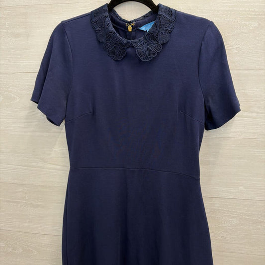 Draper James Navy Short Sleeve Dress Medium