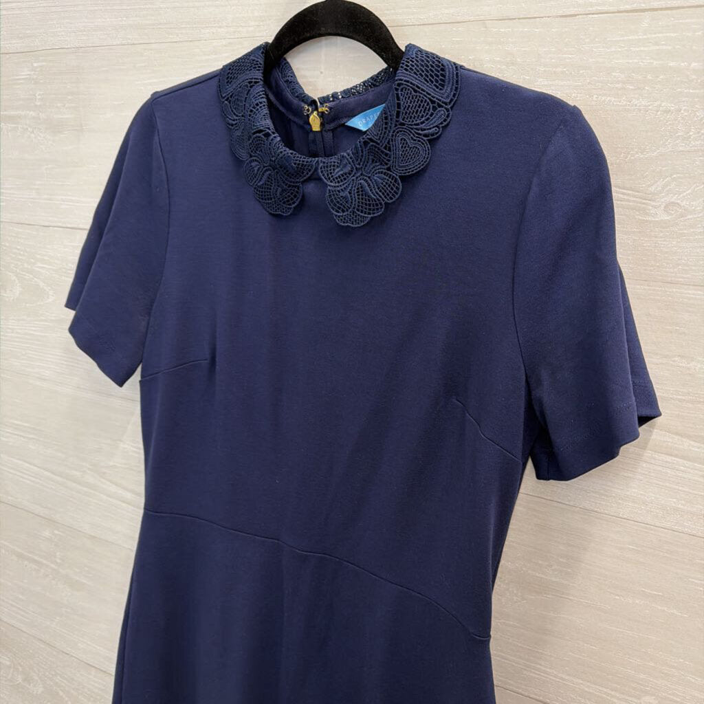 Draper James Navy Short Sleeve Dress Medium