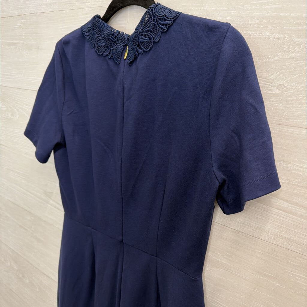 Draper James Navy Short Sleeve Dress Medium