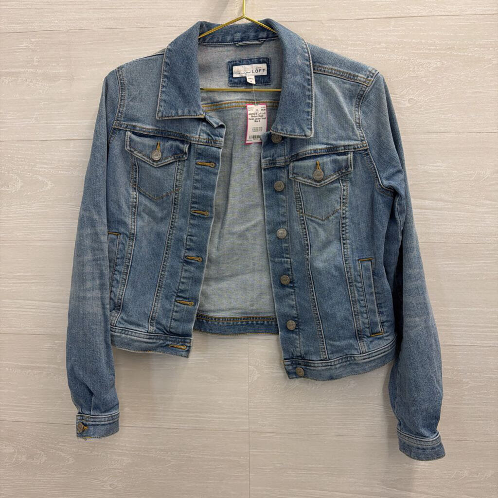 Loft Medium Wash Denim Jacket Small