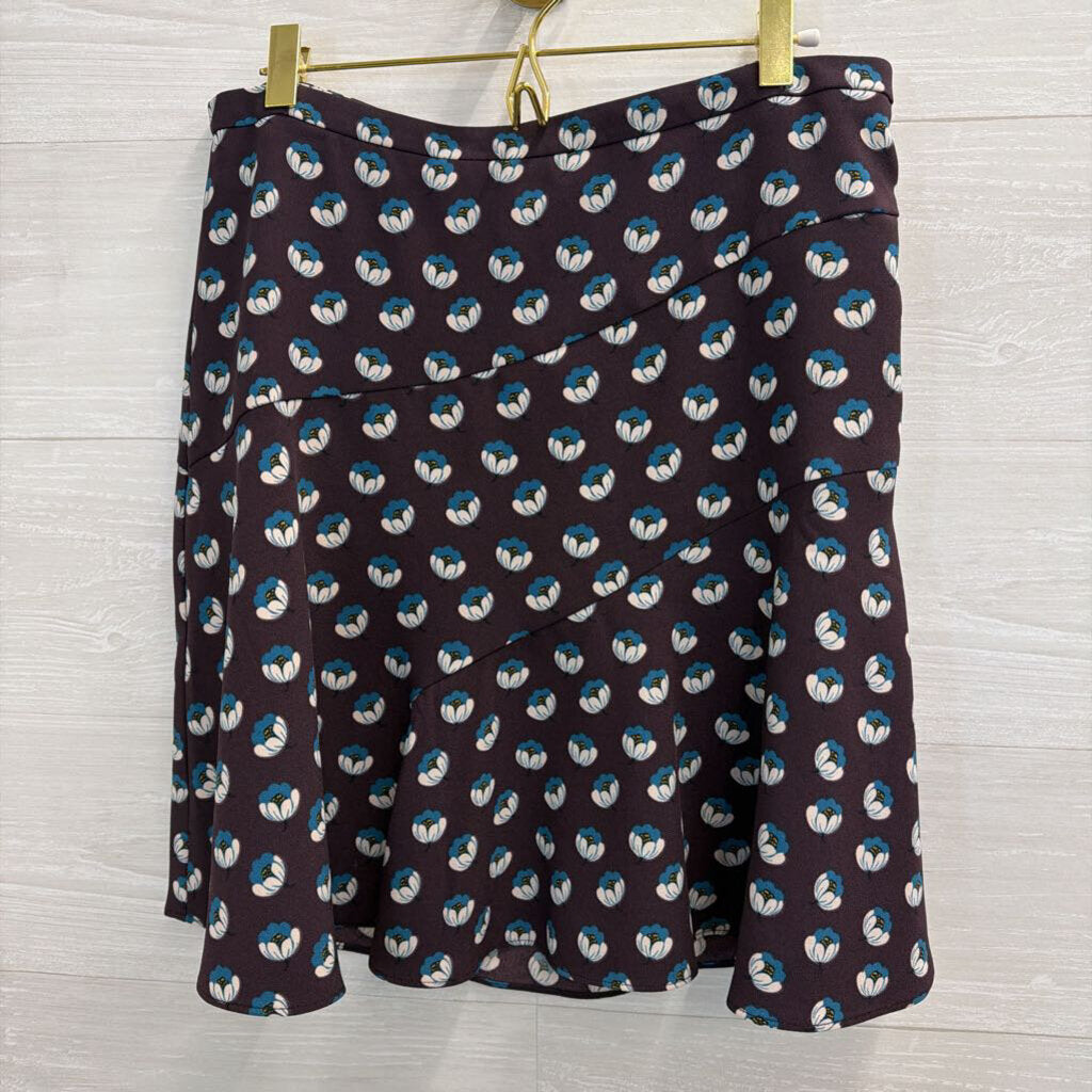 Loft Purple/ Blue Print Skirt 8