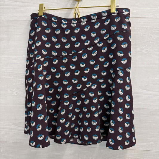 Loft Purple/ Blue Print Skirt 8