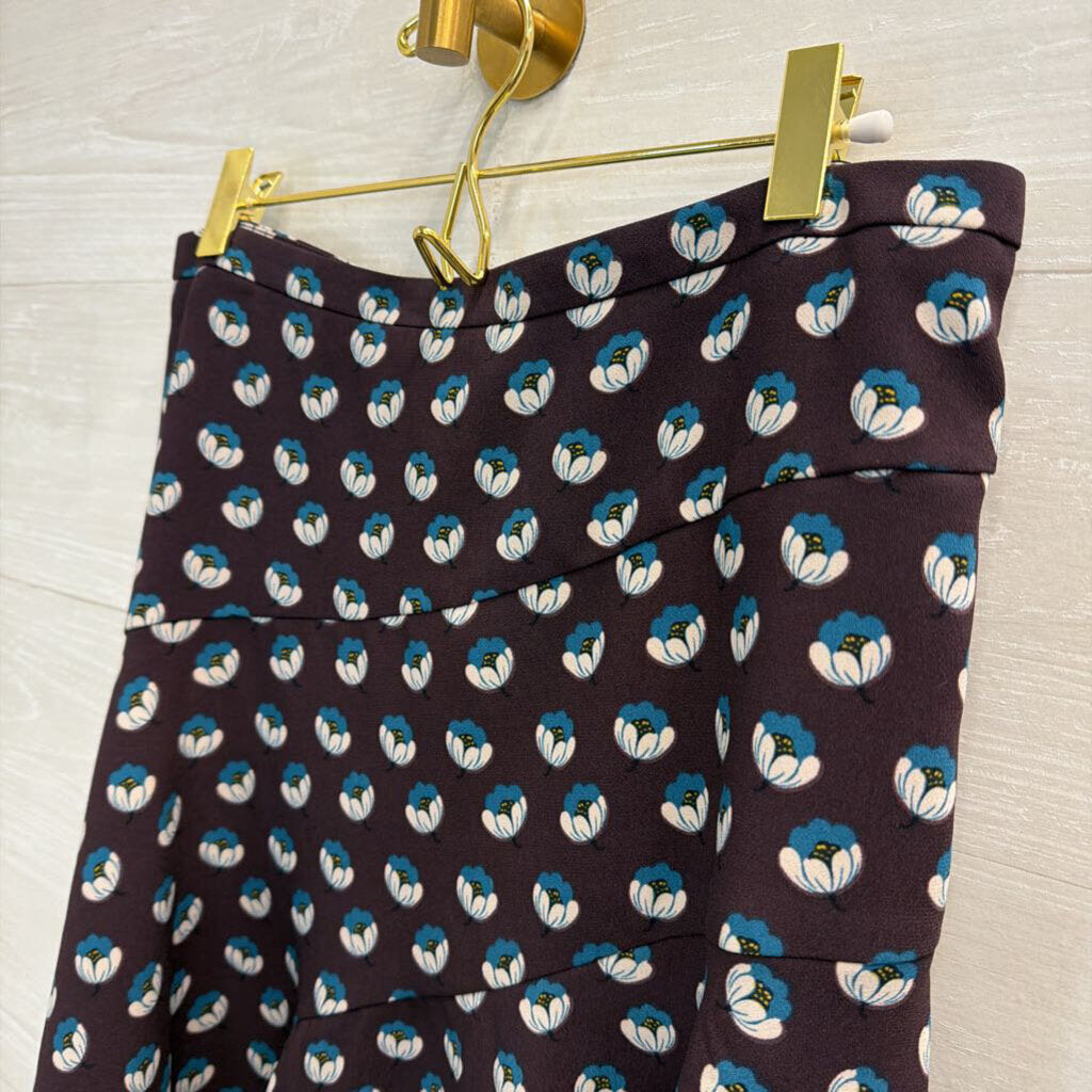 Loft Purple/ Blue Print Skirt 8