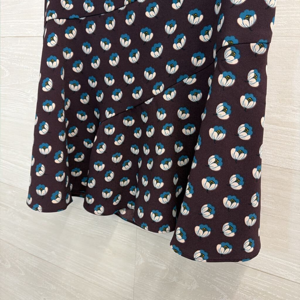 Loft Purple/ Blue Print Skirt 8