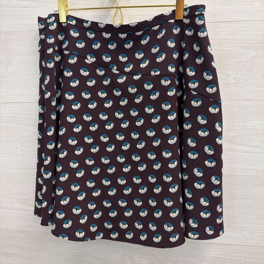 Loft Purple/ Blue Print Skirt 8