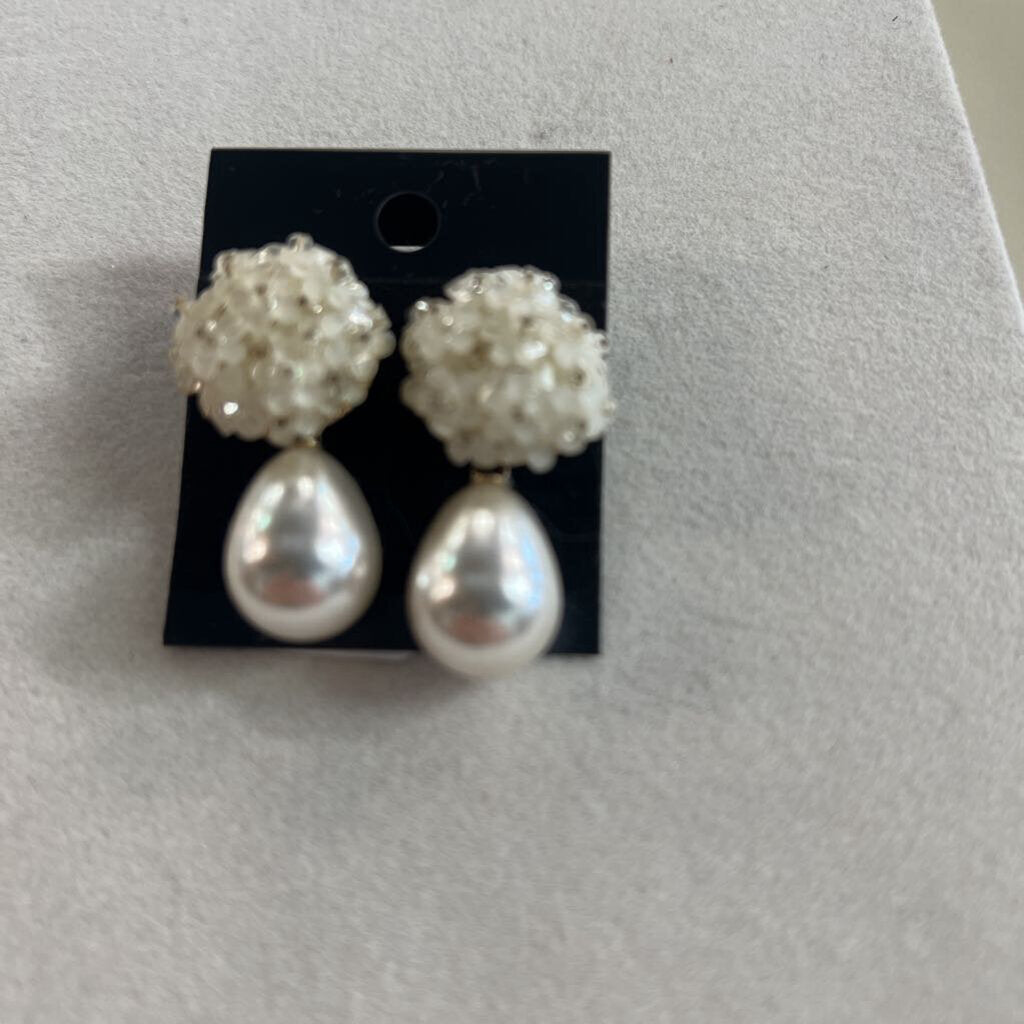 Cluster/ Pearl Drop Earrings