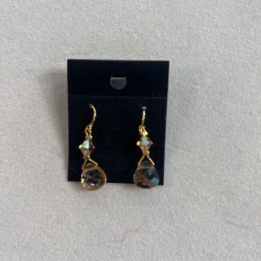 Gold Crystal Drop Earrings
