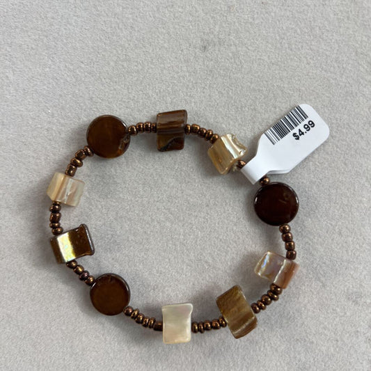 Bronze Beaded Stretchy Bracelet